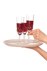 Image showing three glasses champagne