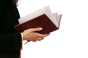 Image showing business woman read notes