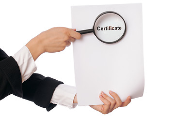 Image showing certificate