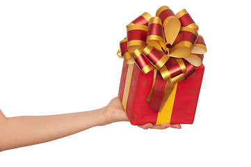 Image showing gift with yellow bow