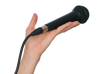 Image showing black microphone
