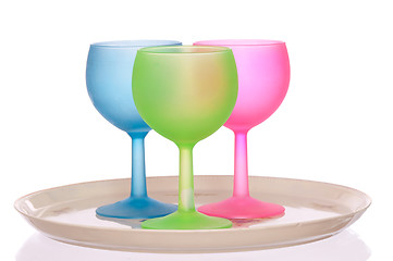 Image showing three wine glasses