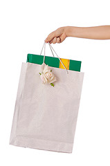 Image showing Paper bag with a box