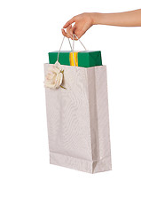 Image showing Paper bag with a box