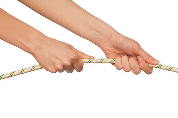 Image showing pulling of a rope