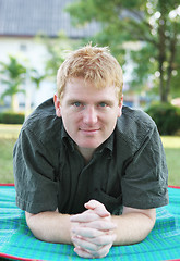 Image showing Man relaxing at the park