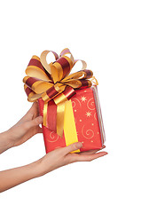 Image showing gift with yellow bow