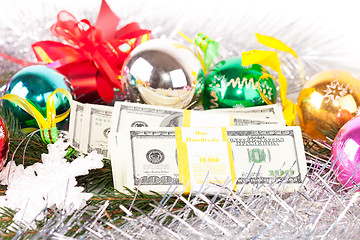 Image showing Dollars on christmas