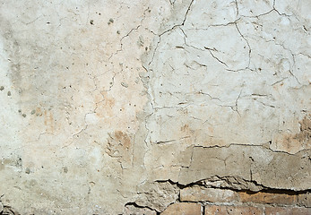 Image showing White cement wall