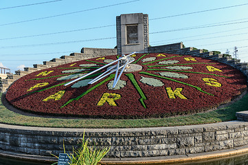 Image showing Flower clock in Niagara Falls, Ontario Canada