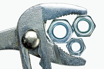 Image showing pipe tongs with nuts