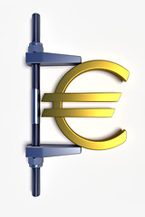 Image showing abstract euro golden sign