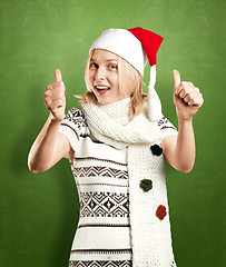 Image showing Woman Waiting For Christmas