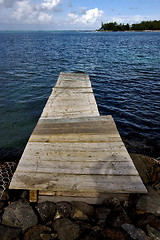 Image showing  harbor in deus cocos mauritius