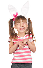 Image showing Girl with bunny ears