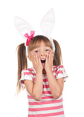 Image showing Girl with bunny ears