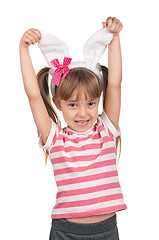 Image showing Girl with bunny ears