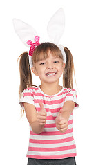 Image showing Girl with bunny ears