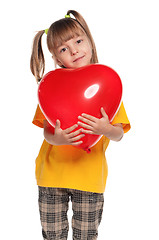 Image showing Girl with heart