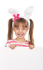 Image showing Girl with bunny ears