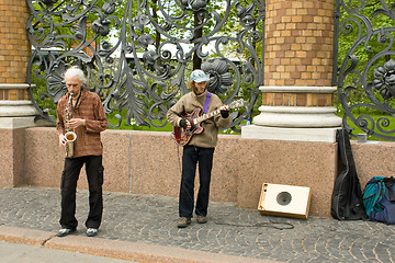 Image showing Jazz on the streets of St. Petersburg. Russia