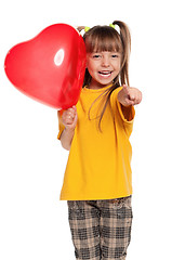 Image showing Girl with heart