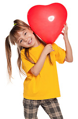 Image showing Girl with heart