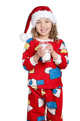 Image showing Little girl in pajamas