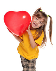 Image showing Girl with heart