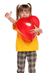 Image showing Girl with heart