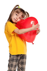 Image showing Girl with heart