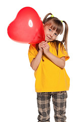 Image showing Girl with heart