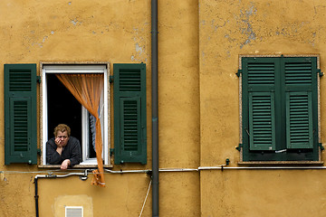 Image showing green windows