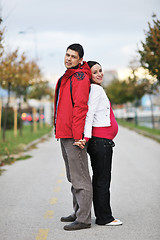 Image showing happy couple outdoor