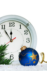 Image showing Baubles with clock