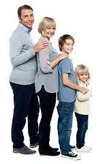 Image showing Full length family portrait of four members