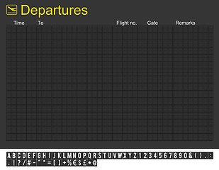 Image showing Empty International Airport Departures Board