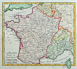 Image showing original antique France map