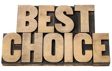 Image showing best choice