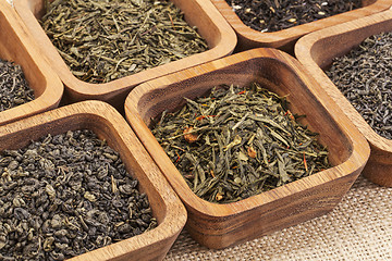 Image showing green tea ssample set