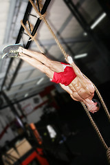 Image showing Crossfit athlete on a dark background.