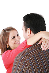 Image showing Portrait of happy couple embracing with love