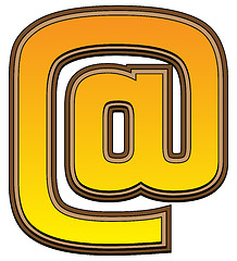Image showing Western alphabet - email symbol