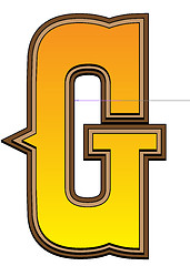 Image showing Western alphabet letter - G