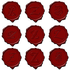 Image showing Wax seal alphabet letters - Z