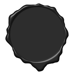 Image showing Black wax empty seal
