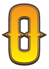 Image showing Western alphabet number  - 0