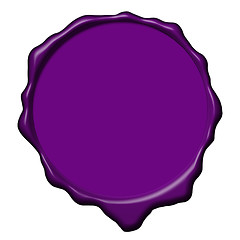 Image showing Violet wax empty seal