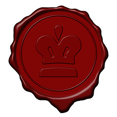 Image showing King crown wax seal