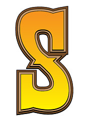 Image showing Western alphabet letter - S
